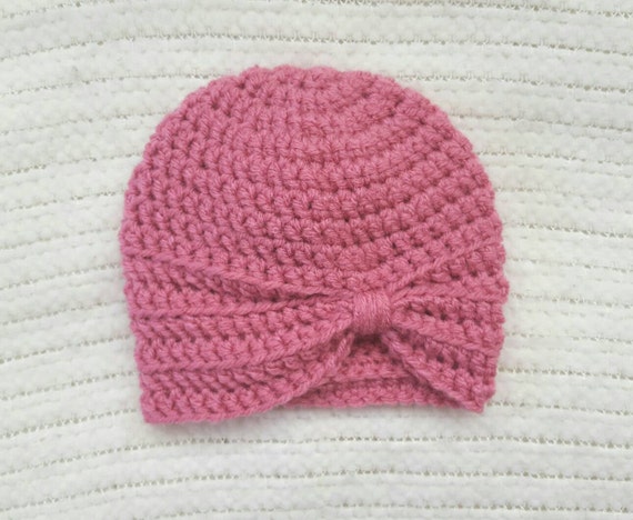 2 HANDMADE CROCHET Baby Girl Hats 0-3 newborn 11” X 4.5” New 2 HANDMADE CROCHET Baby Girl Hats 0-3 newborn 11” X 4.5” New