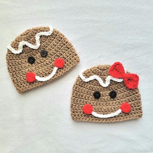 EASY crochet pattern Gingerbread man hat, simple pattern for preemie to adult, costume, Christmas baby gift, simple crochet pattern DIY gift
