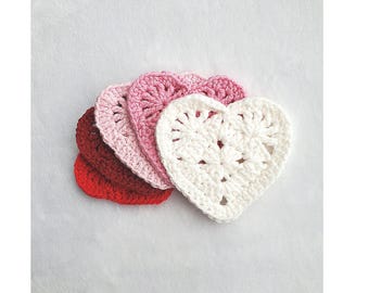 EASY Granny Heart pattern, simple crochet pattern, Beginner crochet pattern, coaster pattern, simple crochet heart, DIY decor gift