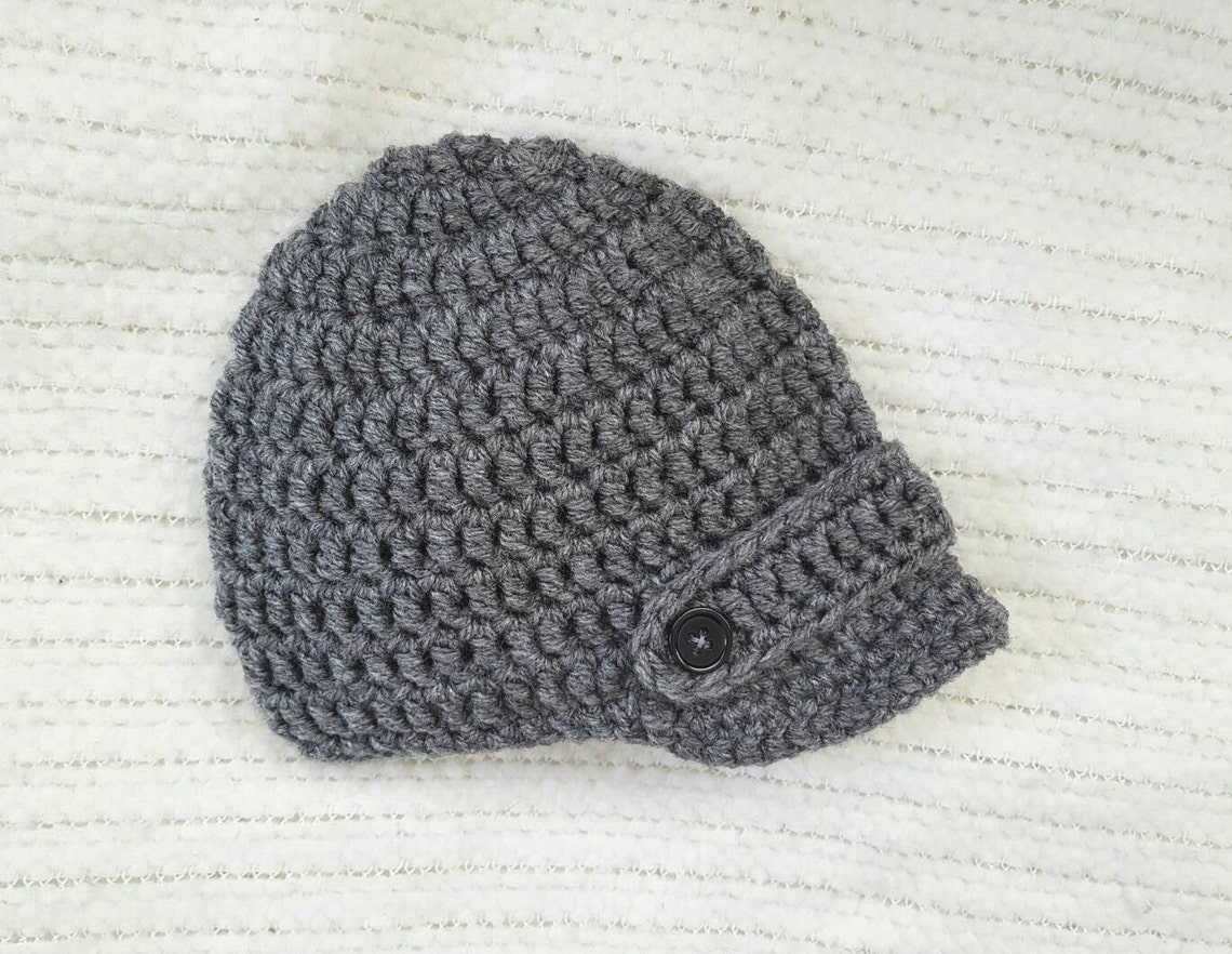 Crochet baby hat baby boy hat crochet newsboy hat baby Etsy