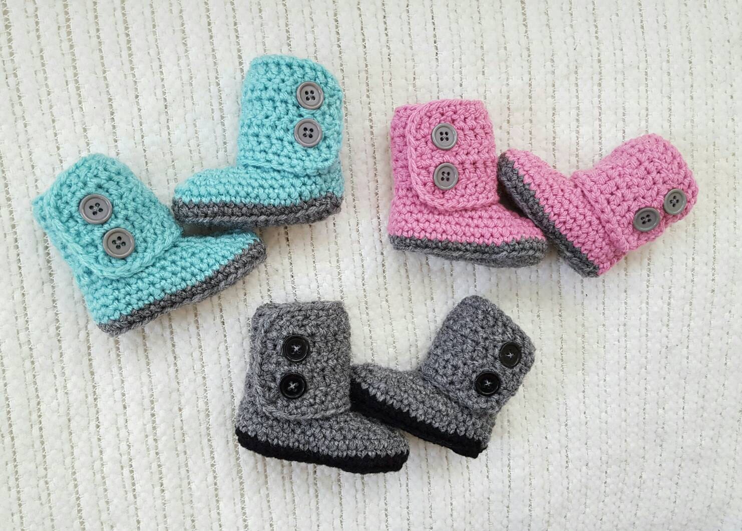 Crochet baby boots baby boy booties baby girl gift baby Etsy