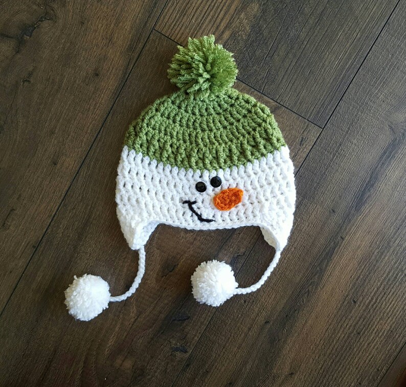 Baby snowman hat crochet snowman hat christmas baby hat Etsy