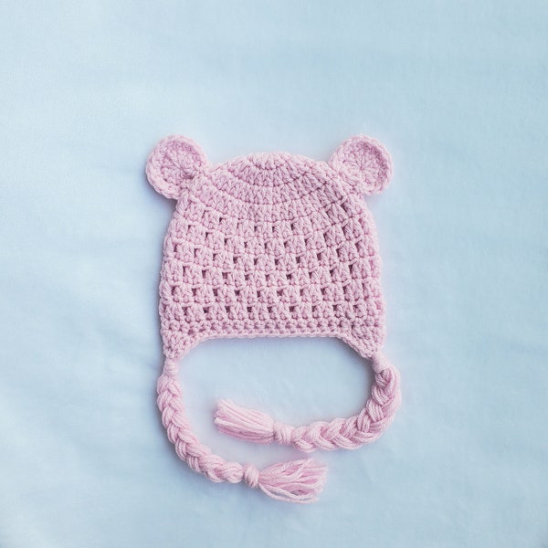 Easy crochet pattern bear hat, simple hat, Sizes preemie to child, kid size, baby bear hat, boy or girl hat, baby gift, crochet pattern