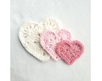 EASY Granny Heart pattern in 3 sizes, simple crochet pattern, Beginner crochet pattern, coaster pattern, simple heart, DIY decor gift
