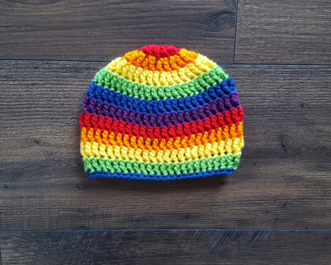 Rainbow Baby Hat Crochet Rainbow Hat Baby Gift Photo Prop Etsy