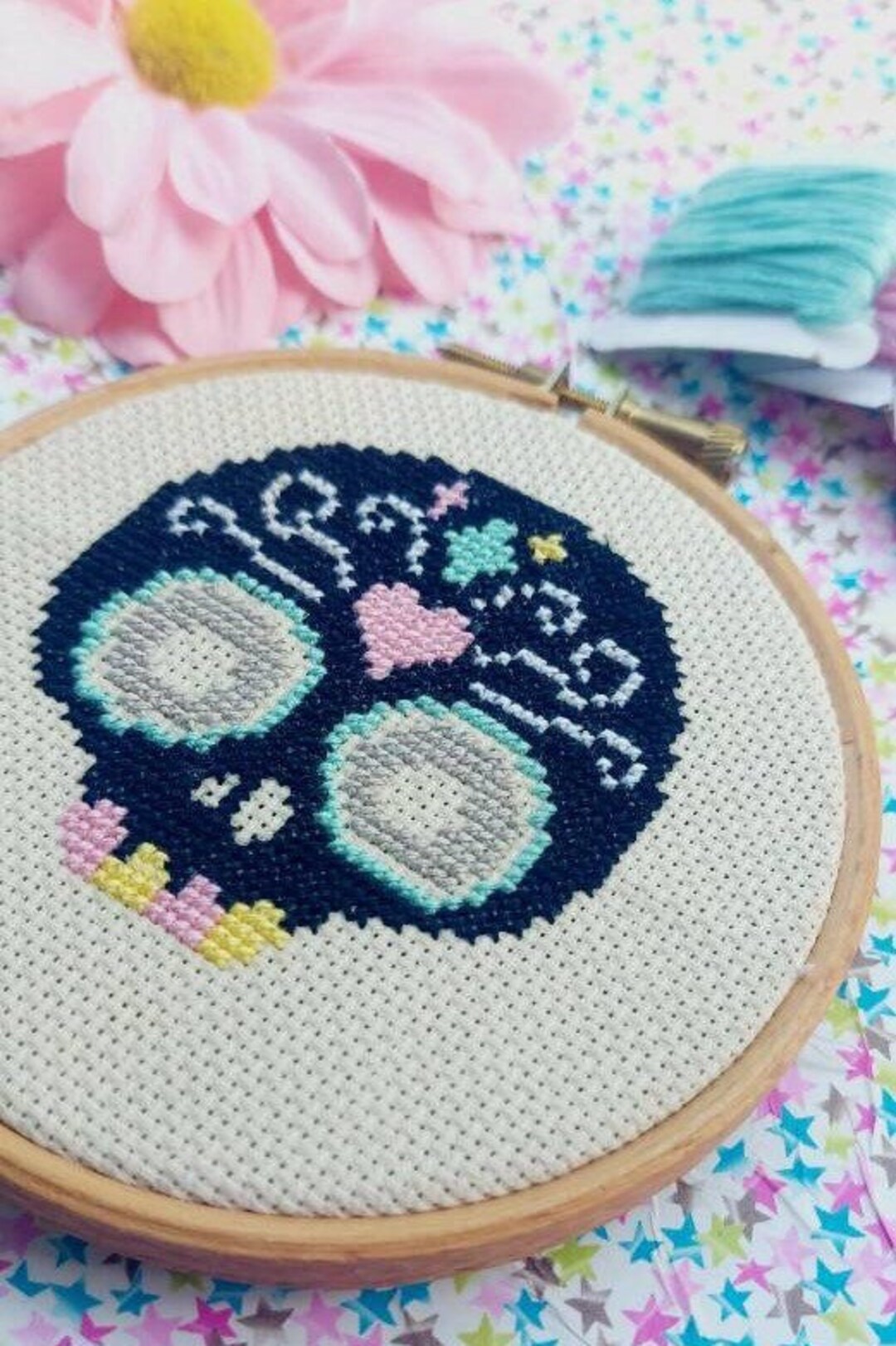 Sugar Skull Cross Stitch PDF Pattern - Etsy
