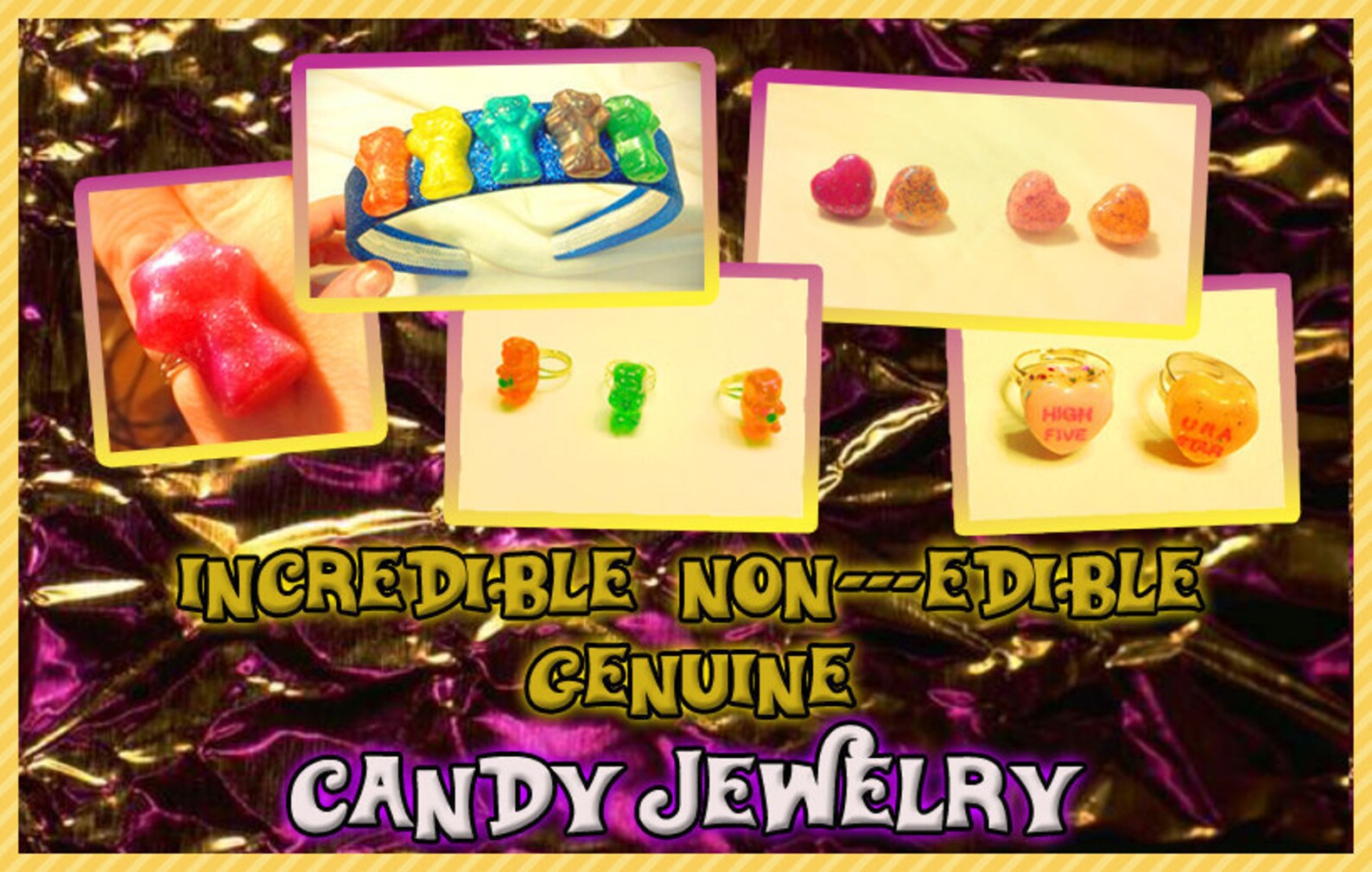 Candy Rings Made From Real Candy Etsy