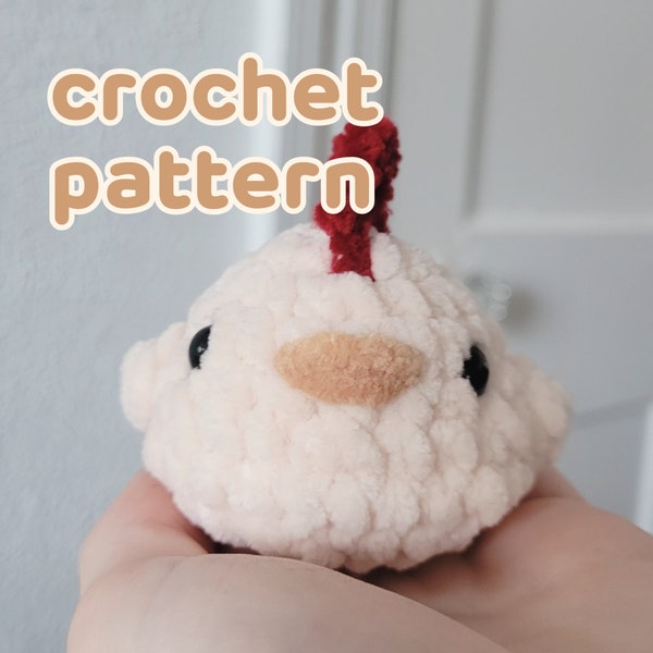 Cutie Chicken Keychain - DIGITAL Crochet PATTERN