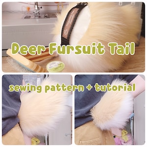 Ogon futrzanego kostiumu jelenia lub królika - Furgetful Fae Fursuits - CYFROWY WZÓR DO SZYCIA