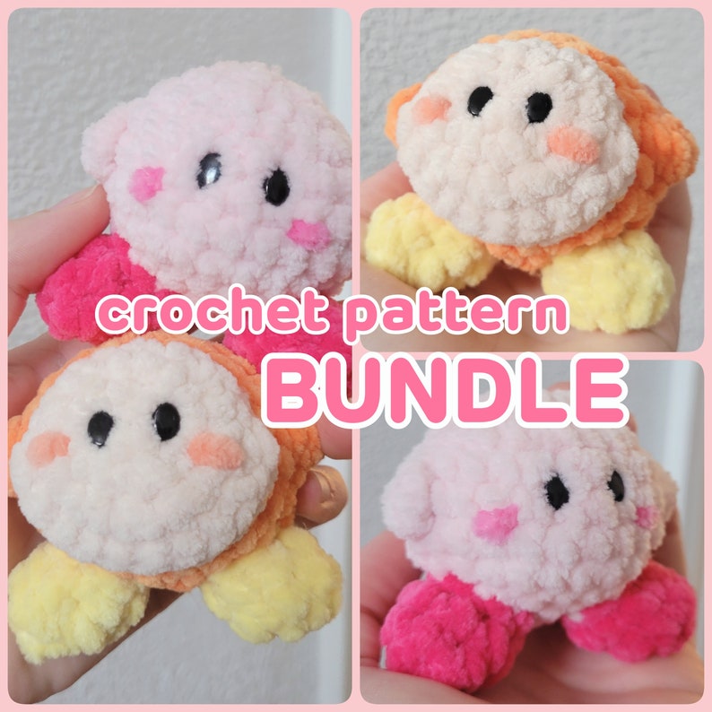 BUNDLE Kirby Waddle Dee DIGITAL Crochet PATTERNS image 1