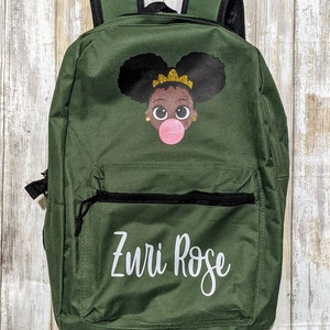 Afro Puff Backpack Etsy