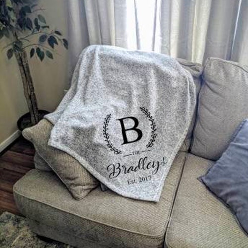 Personalized Custom Soft Blanket With SCRIPT Name 8 Colors Etsy