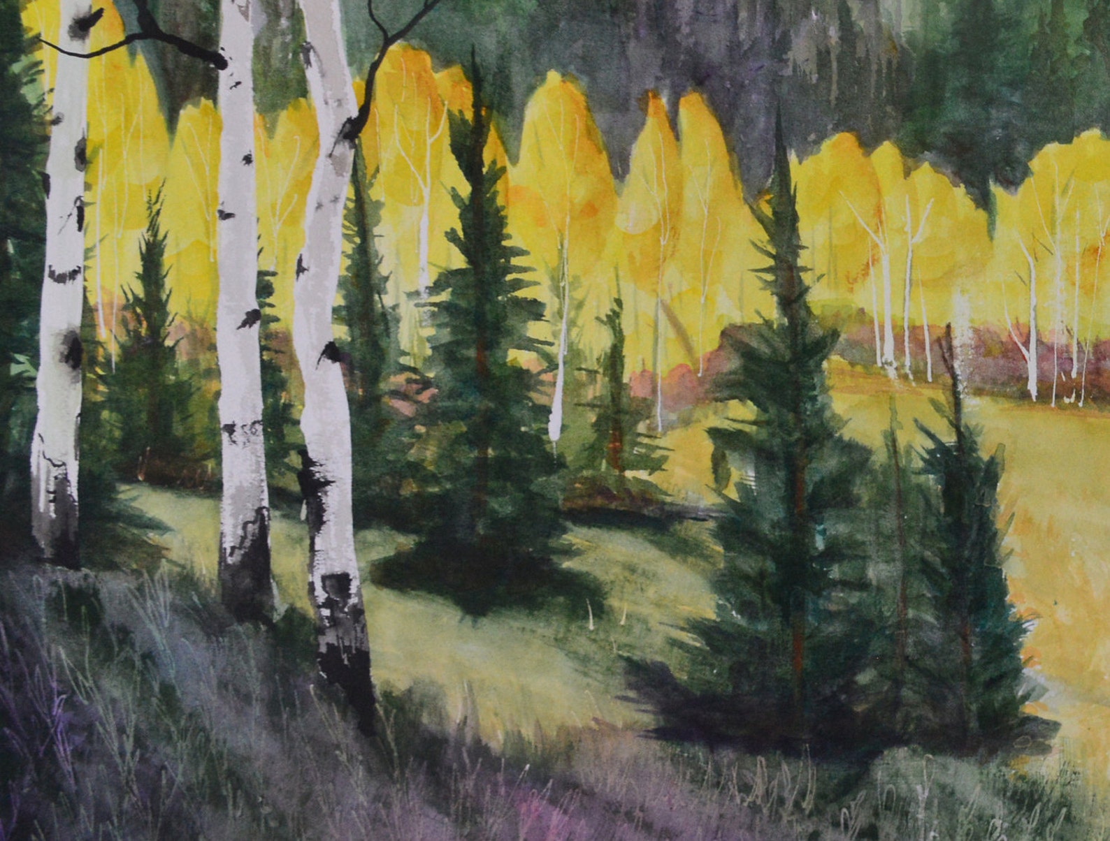 Original Large Watercolor Painting 22x30 Colorado Art Etsy