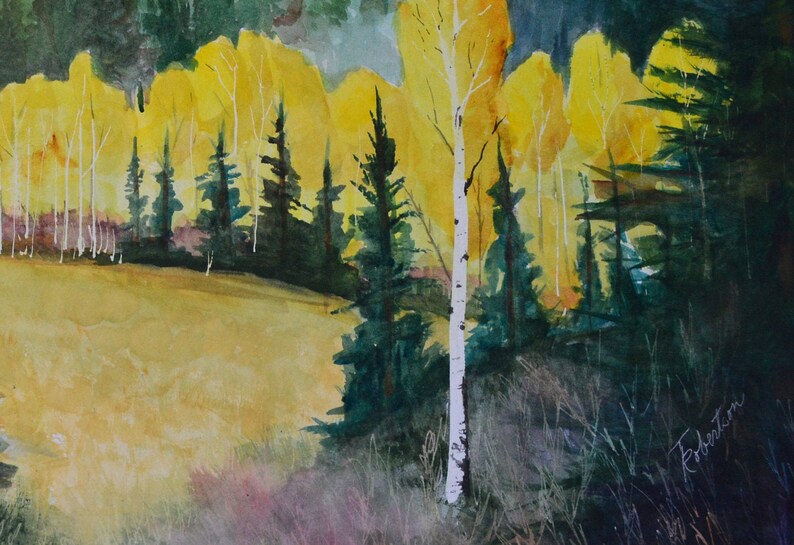Original Large Watercolor Painting 22x30 Colorado Art Etsy