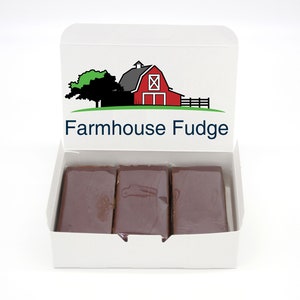 Farmhouse Fudge:  Peanut Butter Chocolate Fudge 3 Piece Box