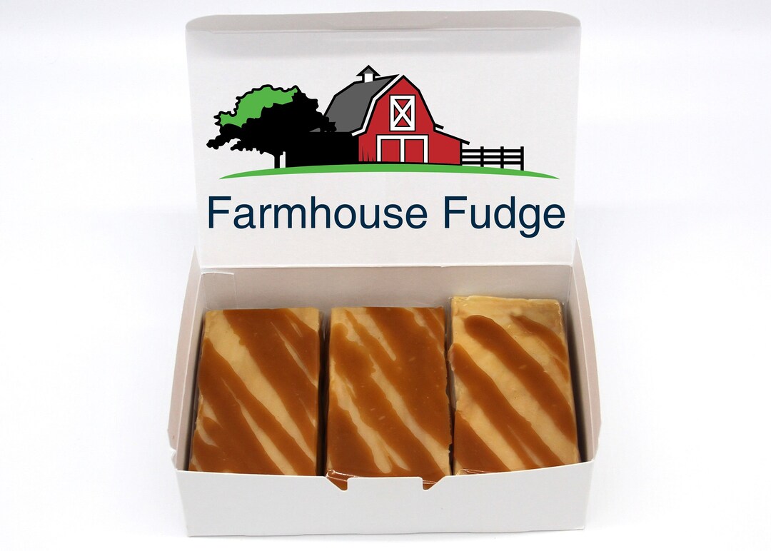 Farmhouse Fudge Salted Caramel Fudge 3 Piece Box Etsy
