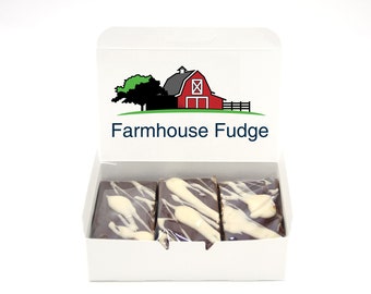 Farmhouse Fudge:  Dark Chocolate Raspberry Fudge 3 Piece Box