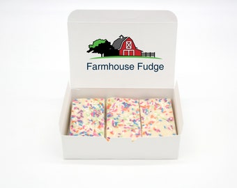 Farmhouse Fudge:  Birthday Cake Fudge 3 Piece Box