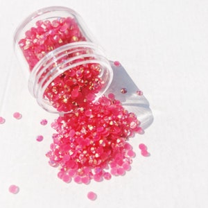 Magenta AB Flatback RhineStones, 4mm Jelly Rhinestones