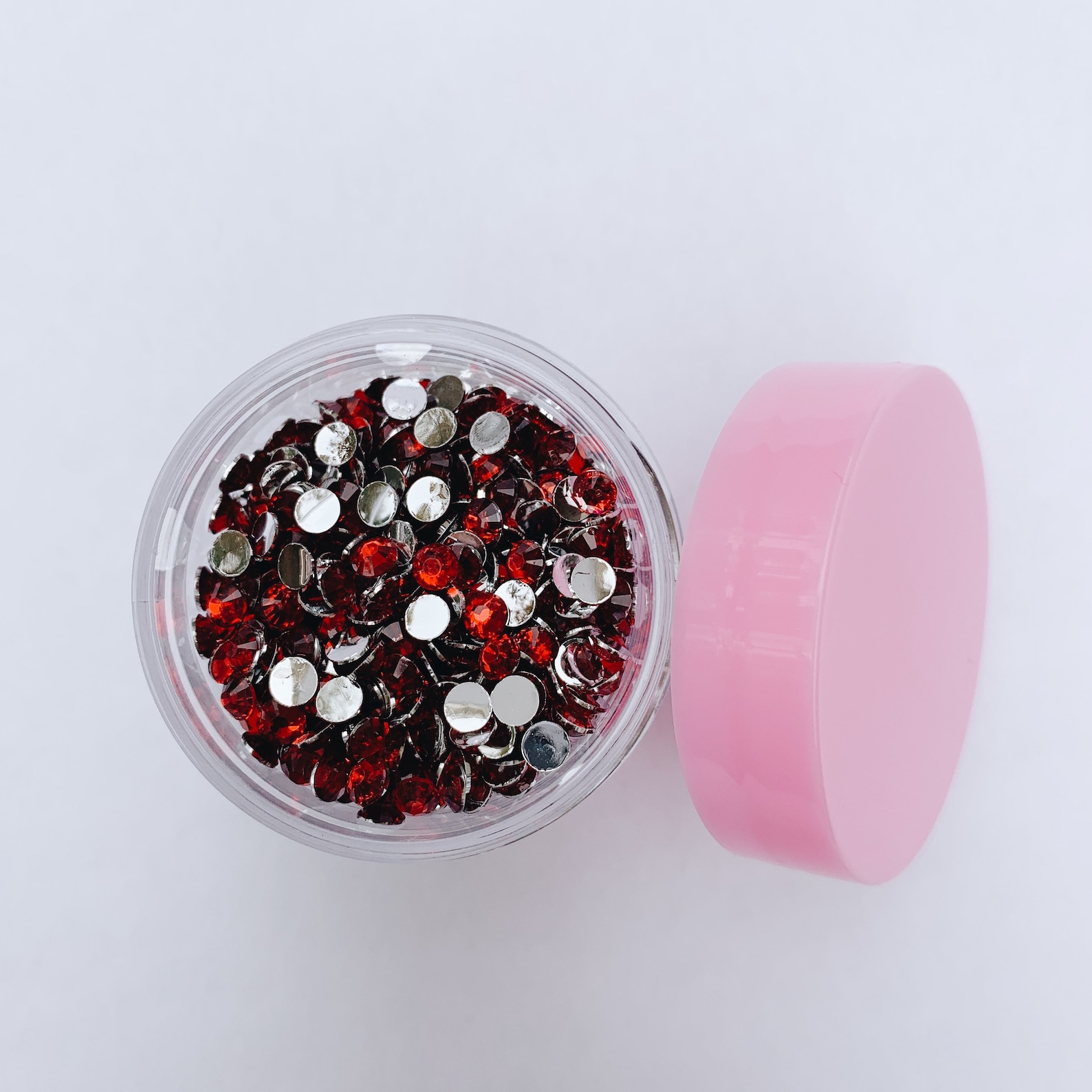 4mm Strawberry Red Resin Rhinestones Resin Rhinestone Etsy