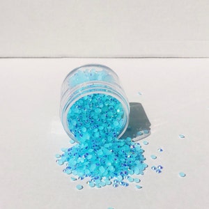 Agua AB Jelly RhineStones, 3mm  RhineStones, Blue Jelly RhineStones, AB Flatback RhineStones