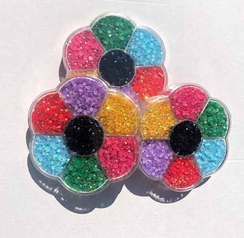 AB Flatback RhineStone Jelly Rhinestones Colorful 3mm AB RhineStone Kit AB Flatback Rhinestone 3mm and 4mm RhineStone Kits