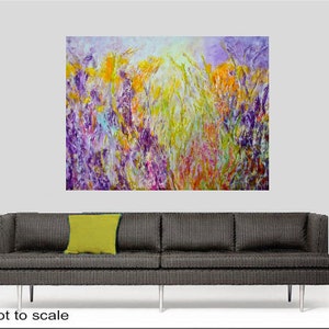 SAWGRASS CANYON Contemporary Abstract LANDSCAPE Modern Art Original Acrylic Vibrant Colors Impressionist Artwork Mid Century Modern image 4