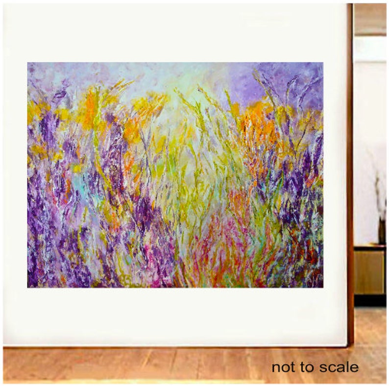 SAWGRASS CANYON Contemporary Abstract LANDSCAPE Modern Art Original Acrylic Vibrant Colors Impressionist Artwork Mid Century Modern image 1