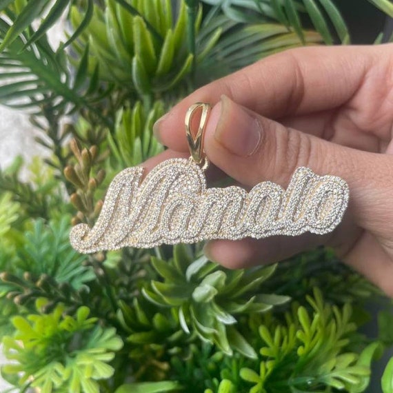 Personalized Name Pendants Ice Out Letters Custom Name Necklace