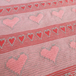 Duo of Hearts mosaic overlay crochet pattern