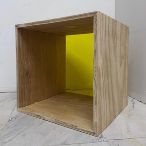 Acrylic Window Modular Wooden Cube Custom Color
