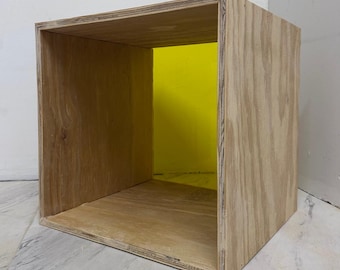 Acrylic Window Modular Wooden Cube Custom Color