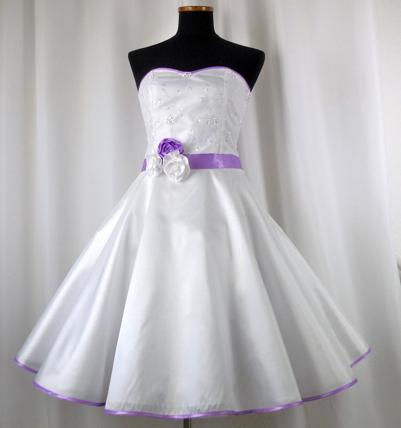 white rockabilly wedding dress