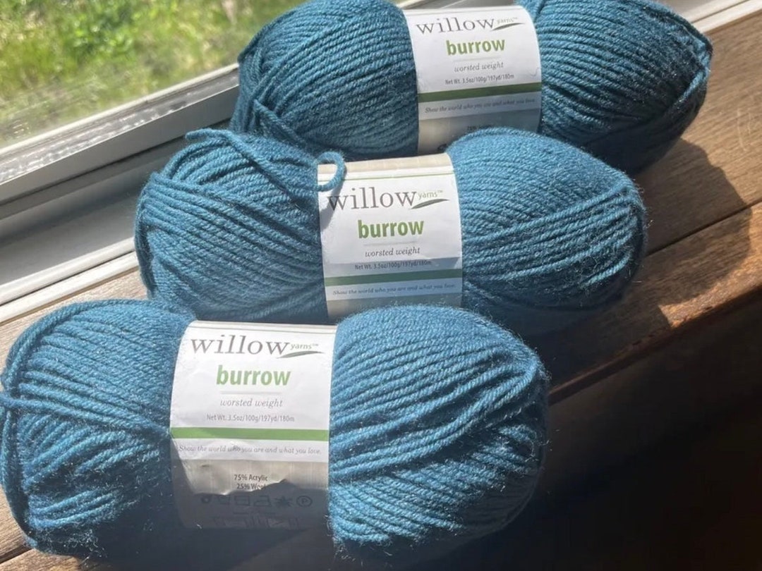 Willow Yarn Willow Burrow Yarn Peacock Blue Yarn Yarn Lot Etsy