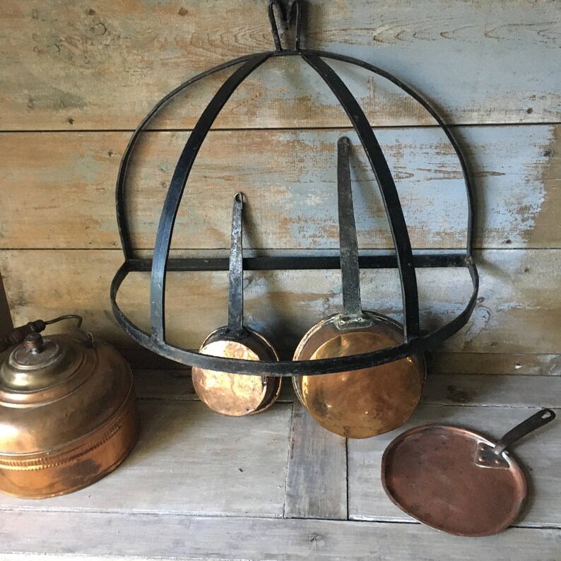 Antique Wrought Iron Pot Holder Etsy
