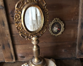 Beautiful Vintage Wood Standing Mirror