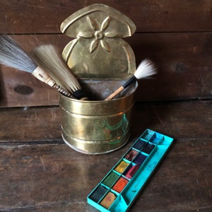 Vintage Brass Wall Container