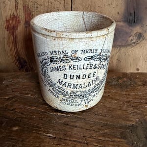 Antique Dundee Stoneware Marmalade Pot
