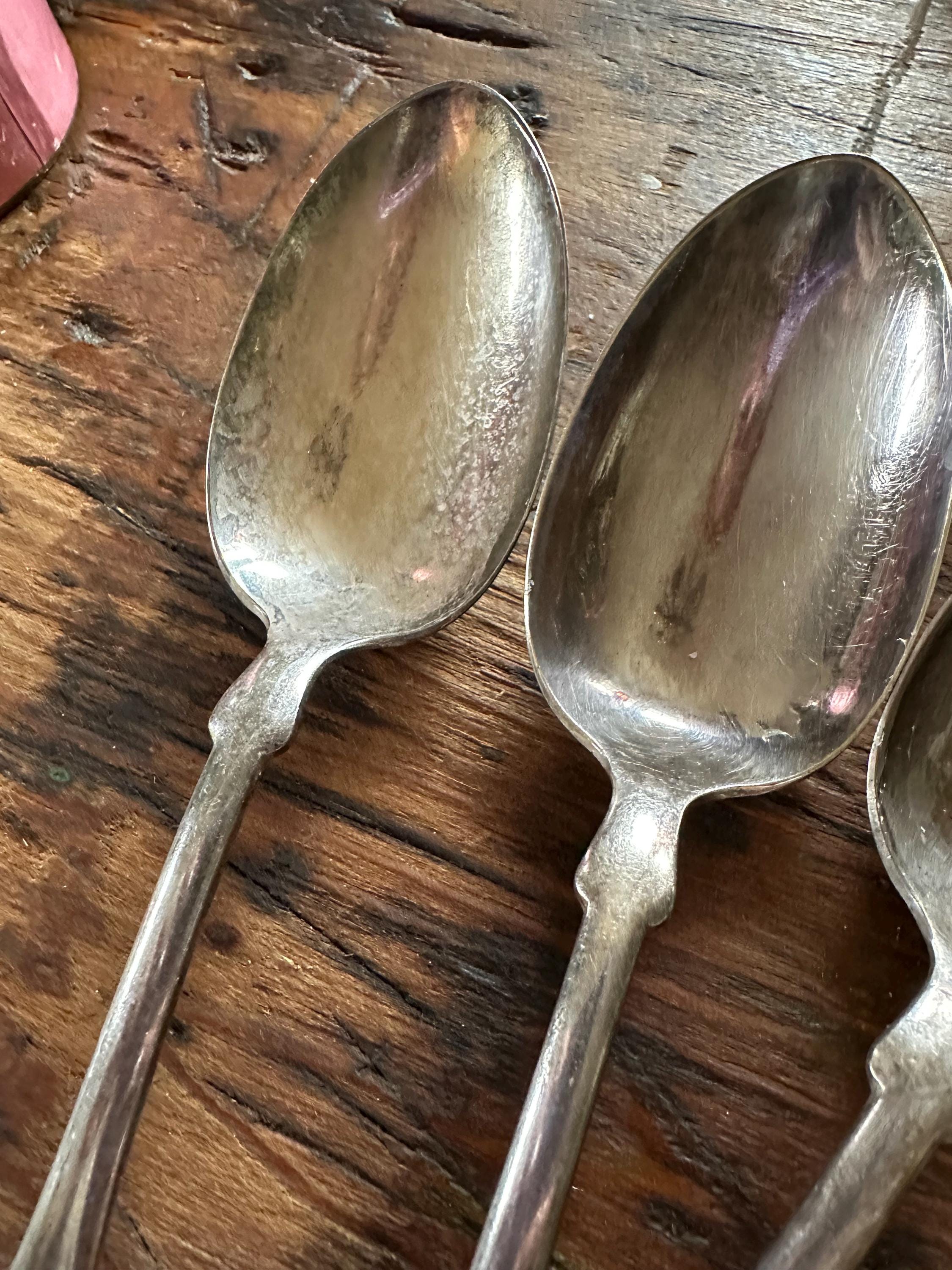 アンティークシルバープレートスプーン4本セット - Etsy 日本