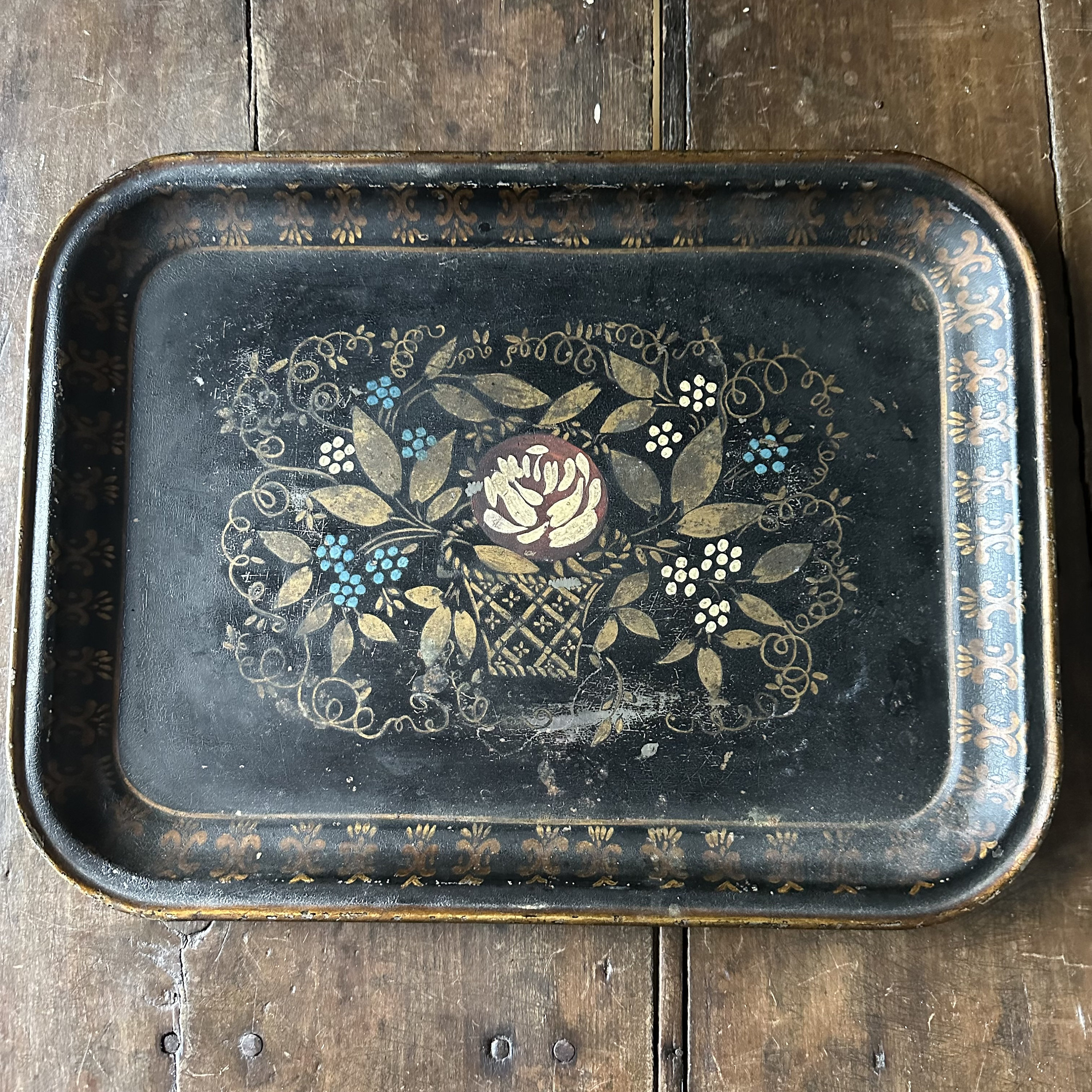 Louis Vuitton Hand Painted Tray on Stand - georgenantiques