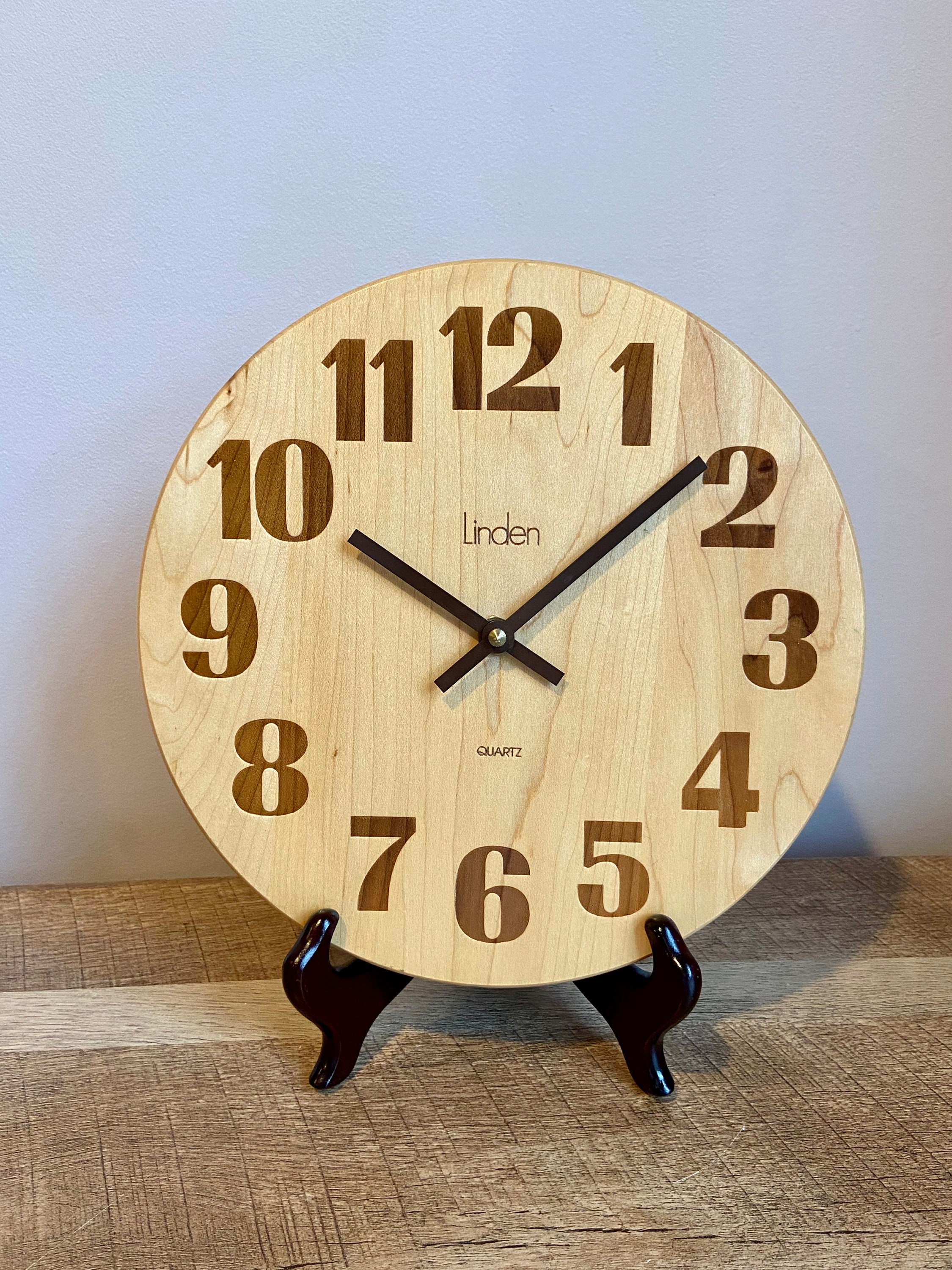 Linden RetroStyle Wooden Wall Clock / Analog Clock / Solid Etsy