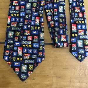 Corbata de seda con motivo de cerdo de David Moss