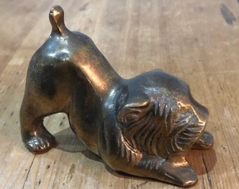 Vintage Brass Dog Figurine