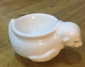 Novelty Carlton Ware White Seal Egg Cup