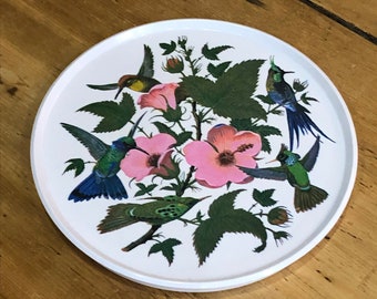 Hibiscus and Humming Birds Melamine Teapot Stand / Trivet