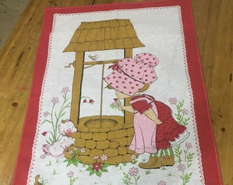 serviette de thé vintage Holly Hobbie Style