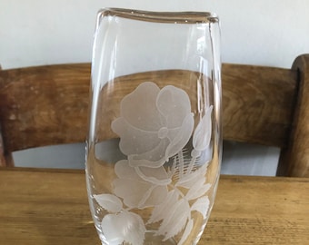 Stuart Crystal Cascade Fuchsia Cut Glass Rose Bowl - Etsy