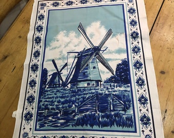 Torchon souvenir moulin à vent hollandais Holland