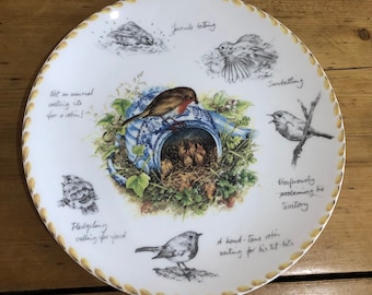 Wedgwood Birdwather's Notebook, The Robin, Collectible Plate