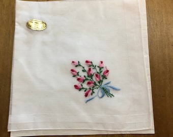 Embroidered Swiss Cotton Handkerchief